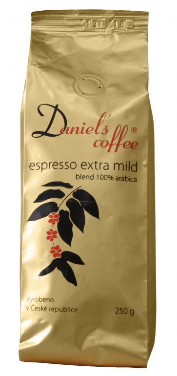 Daniels coffee 100% Arabica - espresso extra mild 250 g - Okamžitá expedice zboží