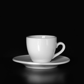 šálek na espresso oblý - český porcelán 90 ml - black