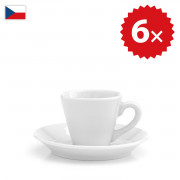 šálek na espresso a ristretto - český porcelán 50 ml - 6 ks
